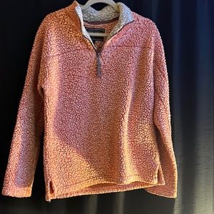 True grit pullover, orange, s/xs